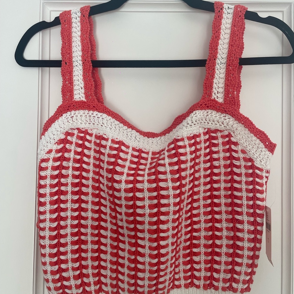 Anthropologie crotchet knit tank